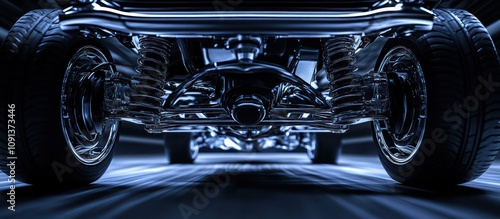 Wallpaper Mural Undercarriage of a Classic Hot Rod: A Stunning Display of Automotive Engineering Torontodigital.ca