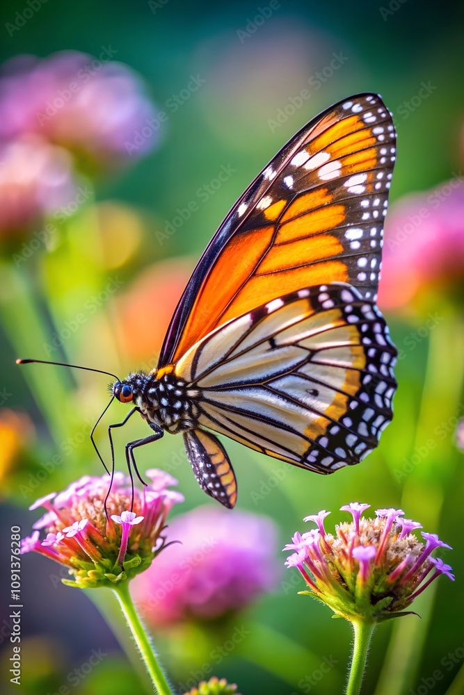 Obraz premium monarch butterfly on flower