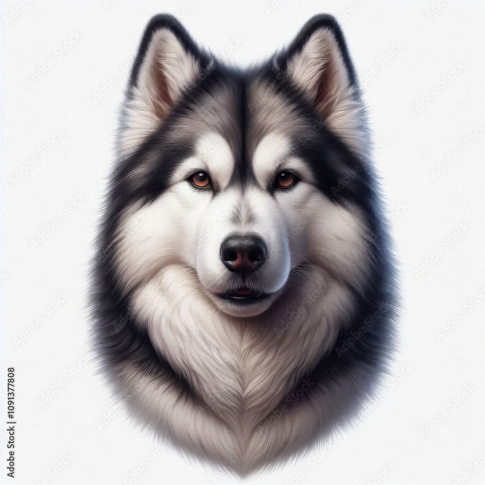 Obraz premium Alusky isolated on a white background 3