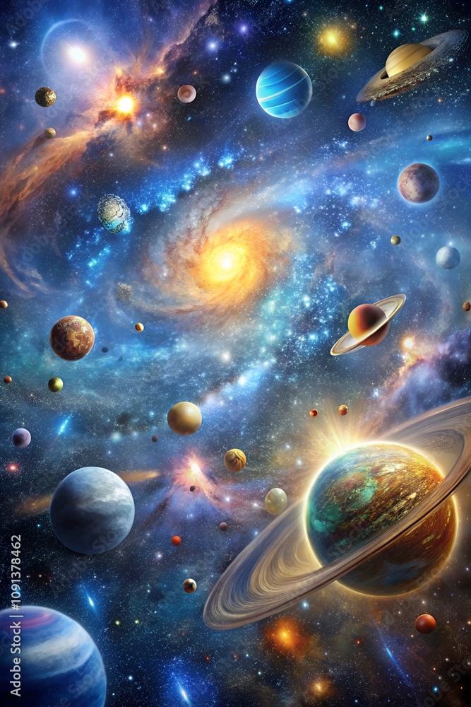 Naklejka premium planet in space
