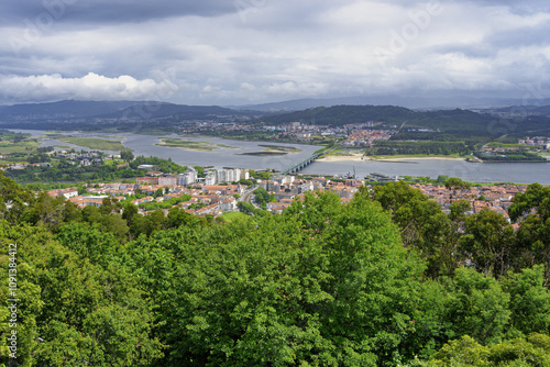 Panorama over Viana do Castelo and the Lima river, Viana do Castelo, Minho, Portugal photo