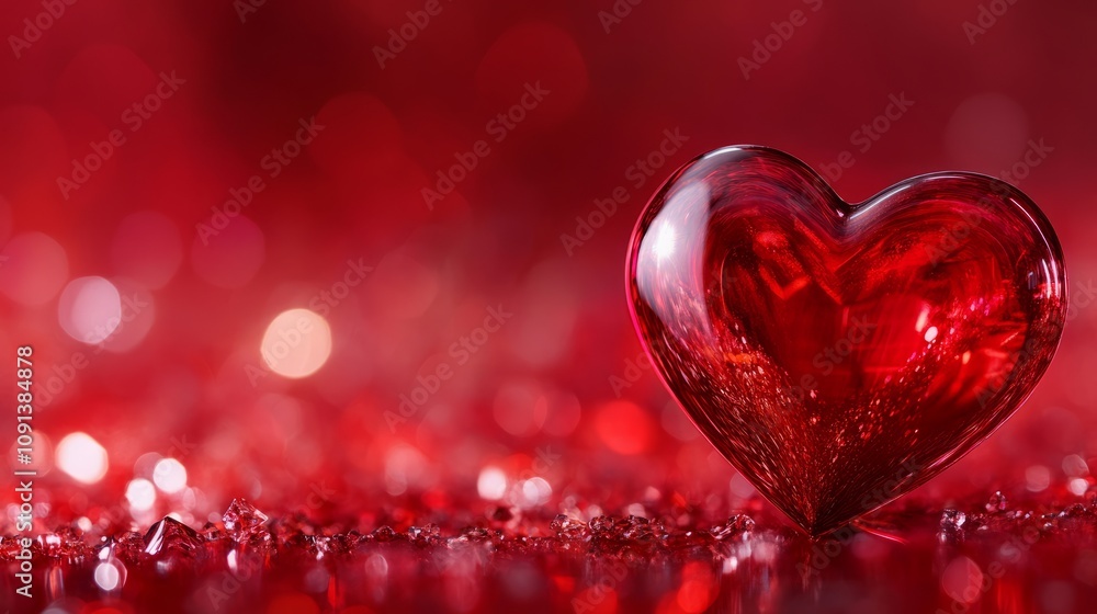 Romantic red heart with abstract design Romantic red heart with abstract design