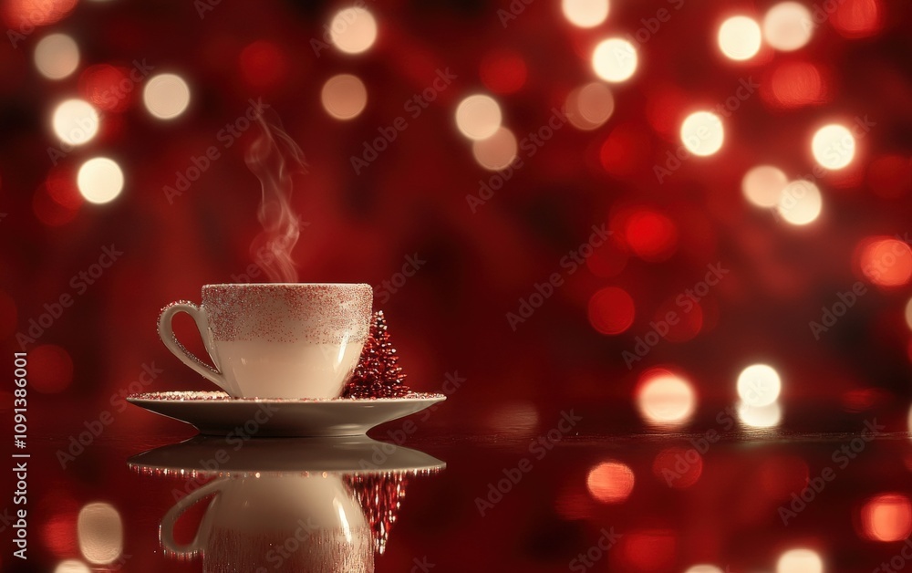 Fototapeta premium coffee on christmas background 