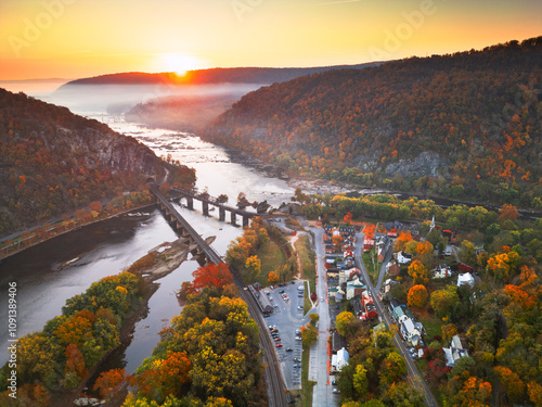 Harpers Ferry, West Virginia, USA in Autumn photo