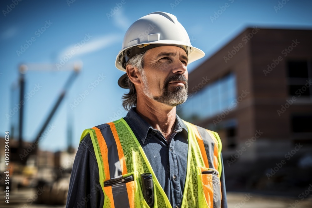 Portrait of a construction site manager Portrait of a construction site manager