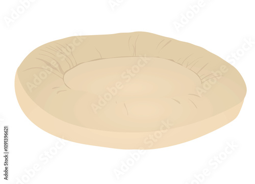 Brown  pet pillow. vector illustration