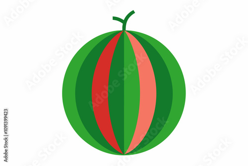 watermelon fruit clip art vector illustration on white background.