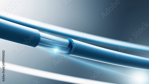 Fiber optic cables transmit data efficiently in modern communication networks with advanced technology