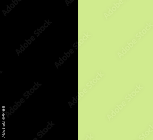 Illustration d'un carré bicolore noir et vert graphique