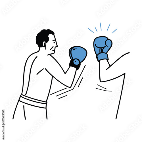 Wallpaper Mural man-boxing-.eps Torontodigital.ca