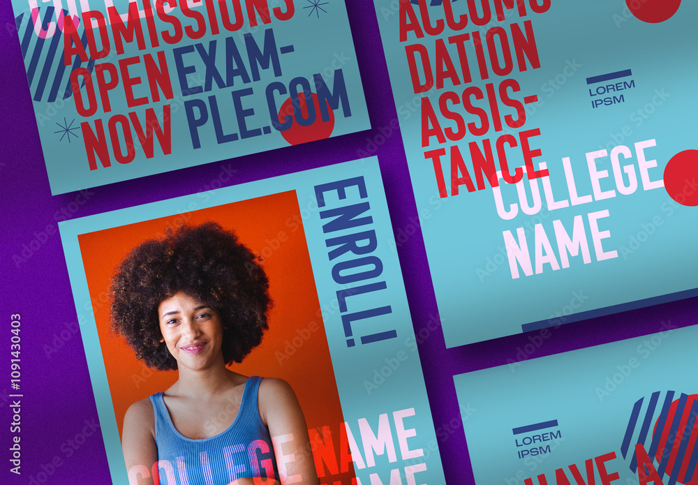 Academic Social Media Posts Stock Template | Adobe Stock