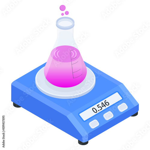 Digital Laboratory Scale with Beaker