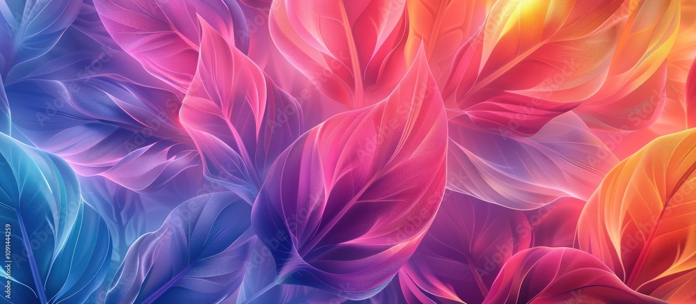 Abstract vibrant leaves. Abstract vibrant leaves.