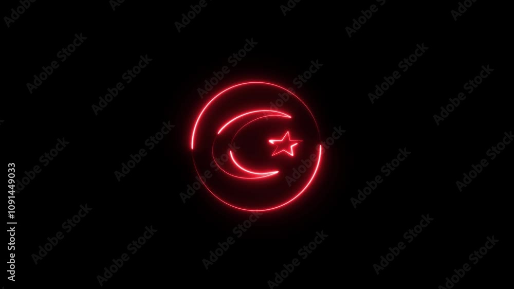 animated of moon and star shapes with neon saber effects animated of moon and star shapes with neon saber effects