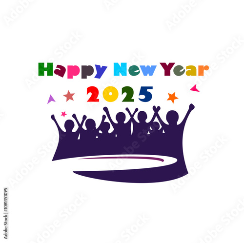 Happy New Year 2025 design Vector Illustration.