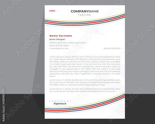 Modern colorful business and corporate brochure letterhead template design