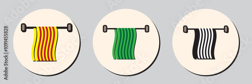 Cloth towel icon outline vector. Fabric tissue. Clean towel.Cloth towel icon outline vector. Fabric tissue. Clean towel