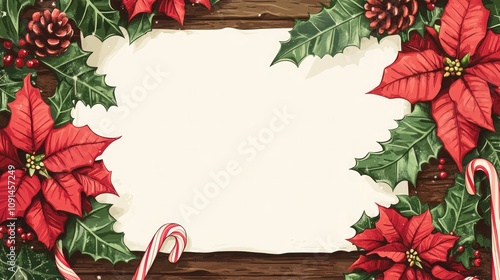 Blank White Christmas Greeting Card for DIY Designs,
 photo