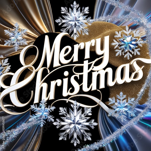 A Royal Merry Christmas Greeting: Elegance in Gold, Silver, and Crystal Charm