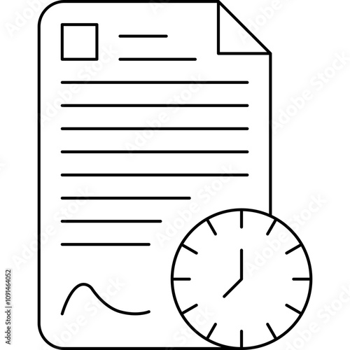 Longterm contract single icon black