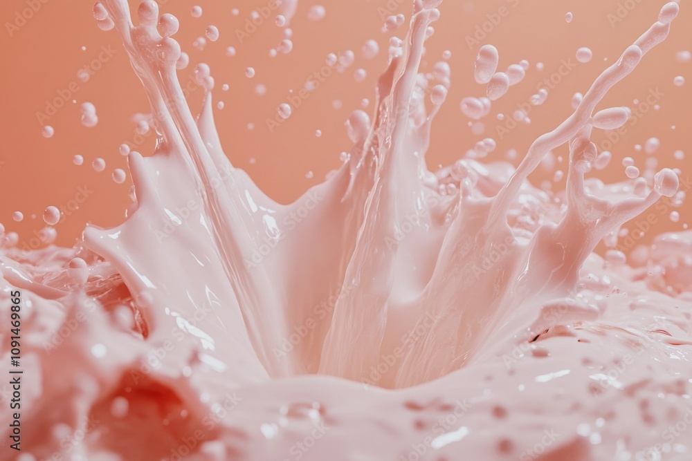 Fototapeta premium Close-up shot of liquid pouring into a bowl