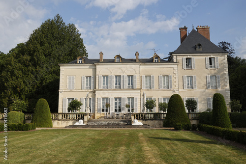 House and garden, Saint-Sauveur-en-Puisaye, Yonne, France