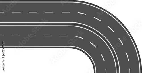 Gracefully curving roads symbolize journeys and travel, offering freedom and mobility. Twist and turn, drive to new destinations