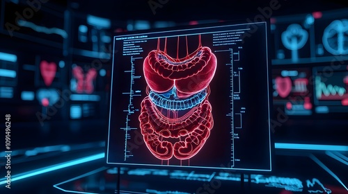 Digital Human Intestines Anatomy Scan photo