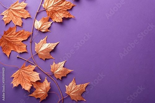 A delicate arrangement of orange metallic l photo