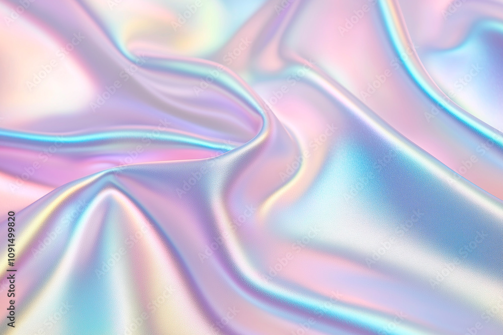 Fototapeta premium Gros plan sur un tissu iridescent