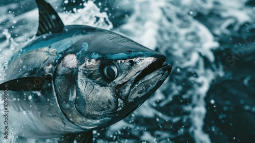 Tell a story from the viewpoint of a fisherman dedicated to sustainable tuna fishing practices, balancing conservation efforts  photo