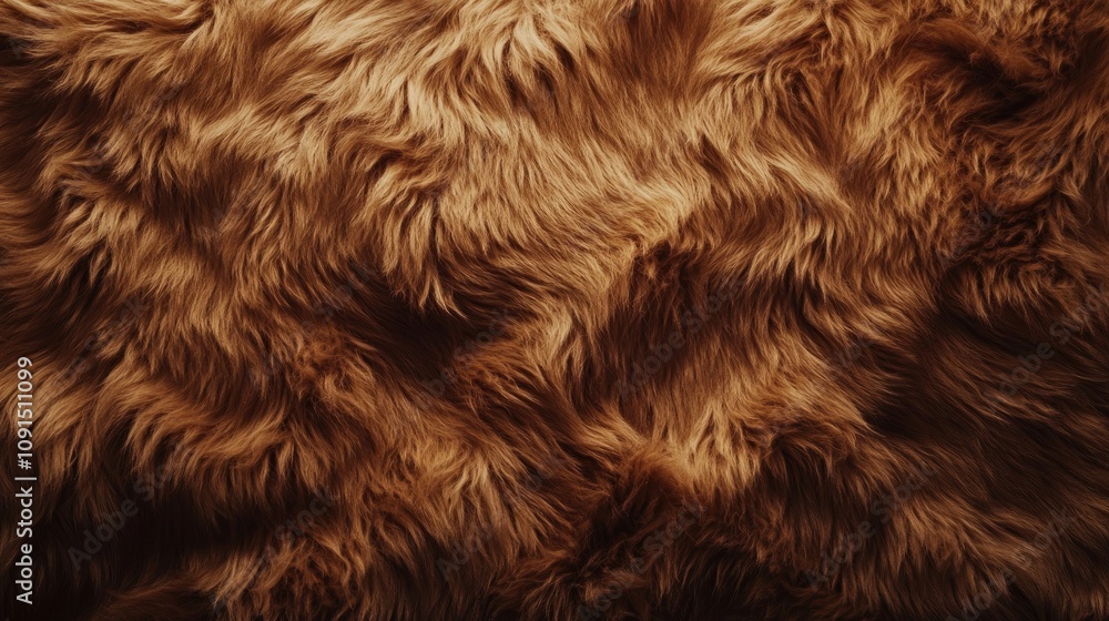 Naklejka premium Soft, fluffy brown woolen fabric.