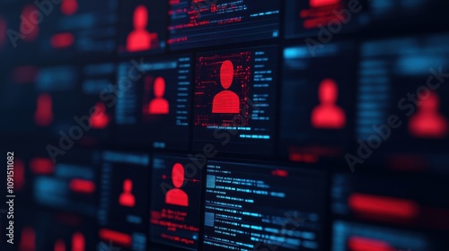 Firewalls and cybersecurity protect against security risks. Social Engineering Attack Concept Illustration