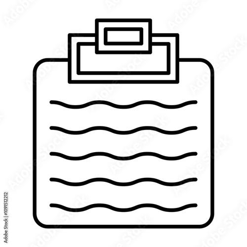Short Notes Vector Line Icon Design