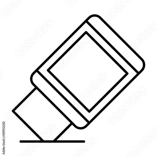 Eraser Vector Line Icon Design