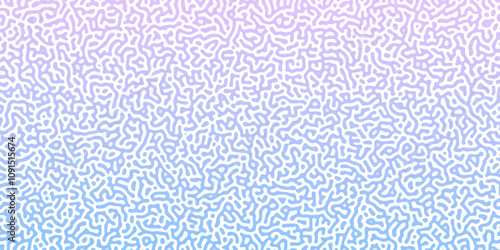 Abstract Reaction-diffusion Turing pattern natural texture blue, pink gradient color scheme. Linear design with biological shapes. Organic lines Memphis. abstract truing organic wallpaper design.
