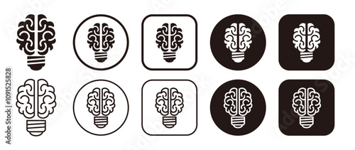 Icons for creative acts, thinking, and ideas
