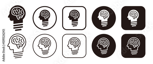 Icons for creative acts, thinking, and ideas