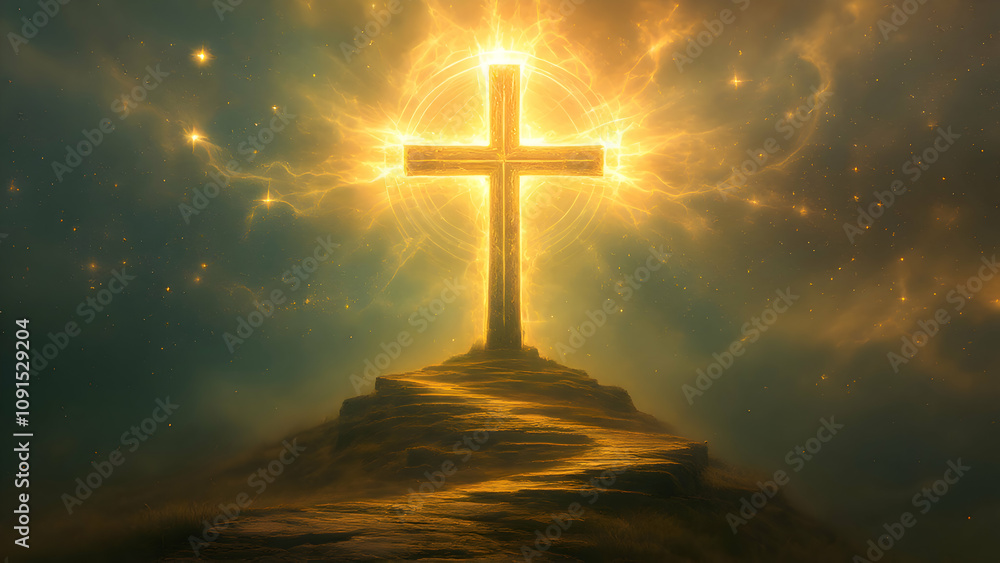 Fototapeta premium Beautiful cross wallpaper