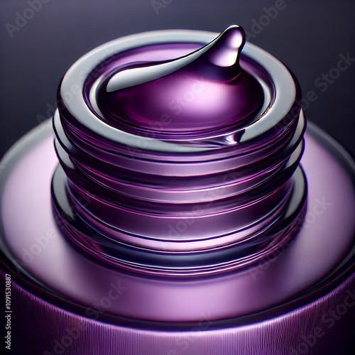 Glossy Purple Cream in Jar – Premium Skincare Product