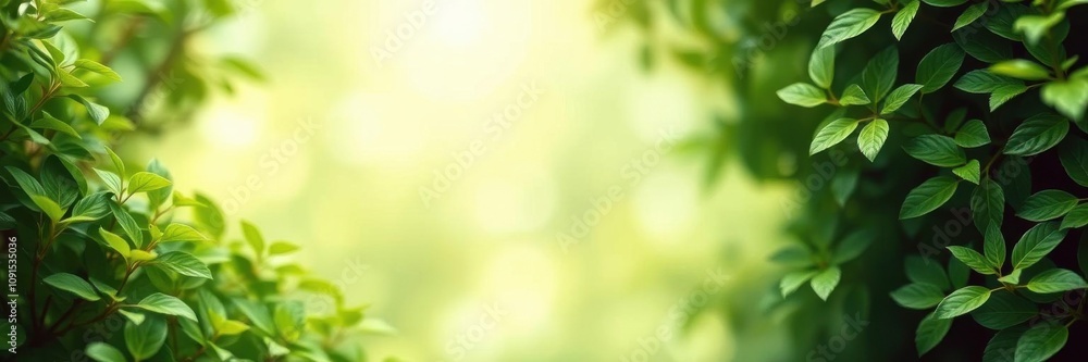 Fototapeta premium A vibrant green background with soft focus for a calming nature-inspired design, fresh, leafy