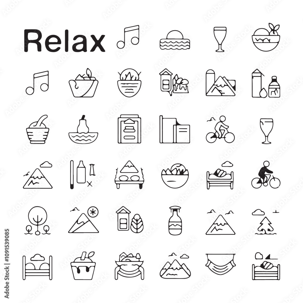 Fototapeta premium Flat Design Icon Set for Business and Technology