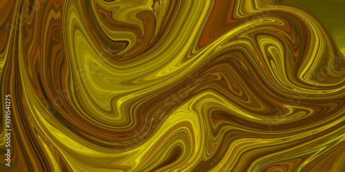 Abstract gold green background with waves, abstract bright acrylic liquid background. Liquid soft and paint background Modern and stylist abstract background For creative design wallpaper .	