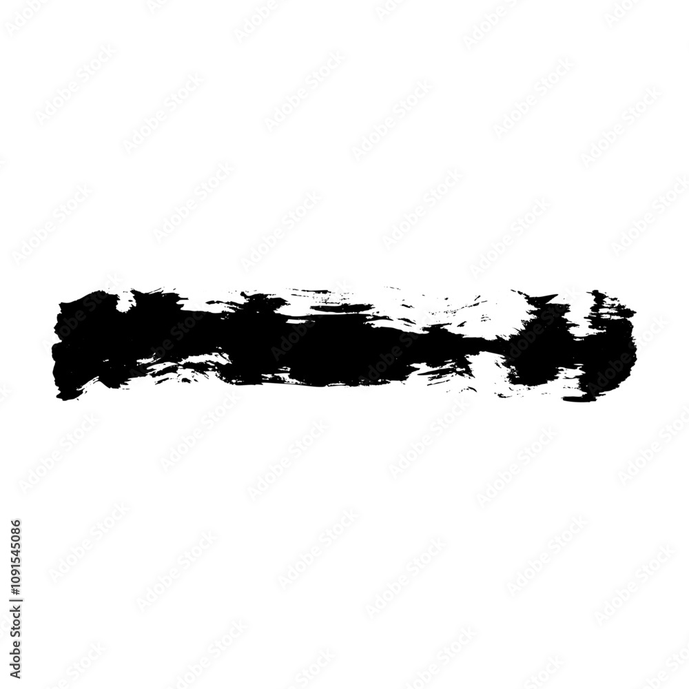 Obraz premium Distressed brush stroke frame set with ink texture and spray paint effect. Box shape for text background with rough edges. Flat vector illustration isolated