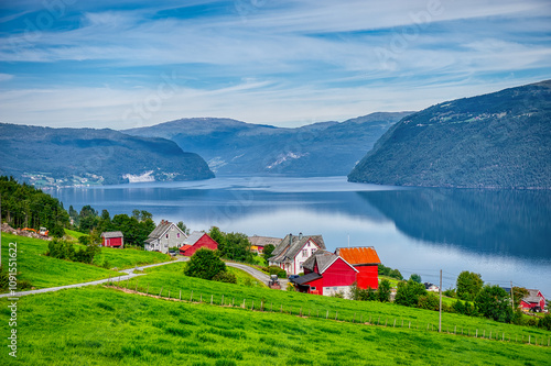 Obraz na płótnie Utvik is a village in Stryn Municipality in Vestland county, Norway