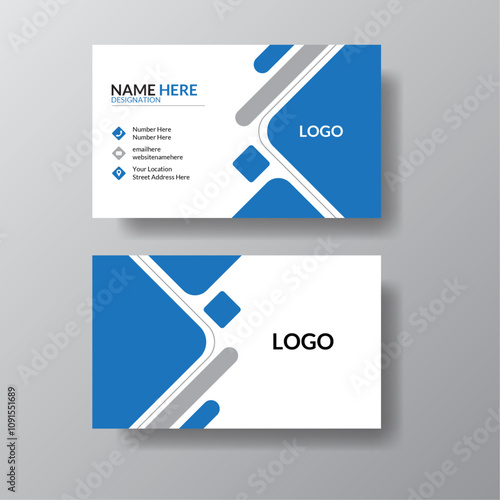 modern business card with creative design