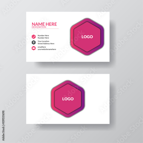 modern business card with creative design