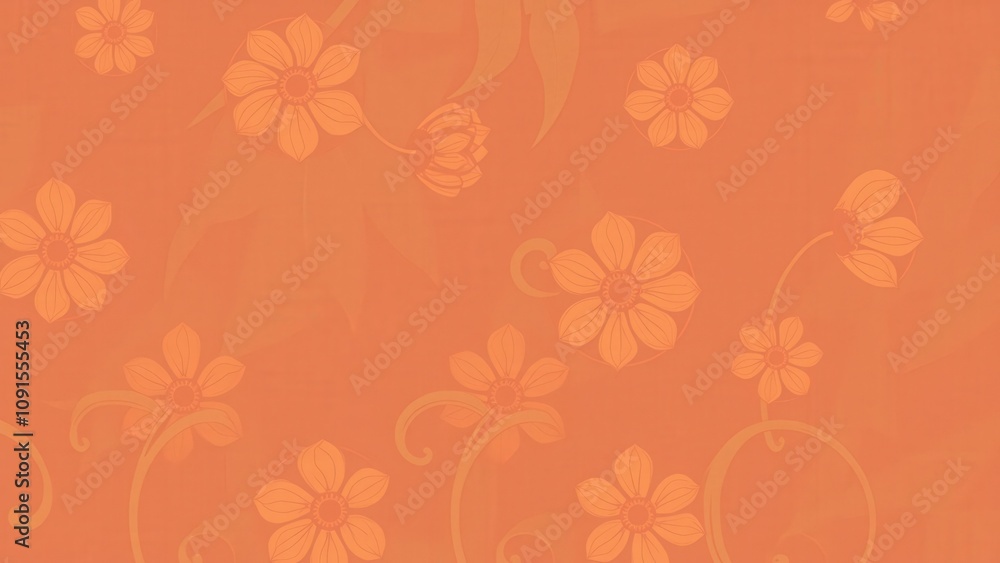 Vibrant Orange Floral Background: Perfect for Wallpaper, Digital Art, or Home Decor Enhancements Vibrant Orange Floral Background: Perfect for Wallpaper, Digital Art, or Home Decor Enhancements