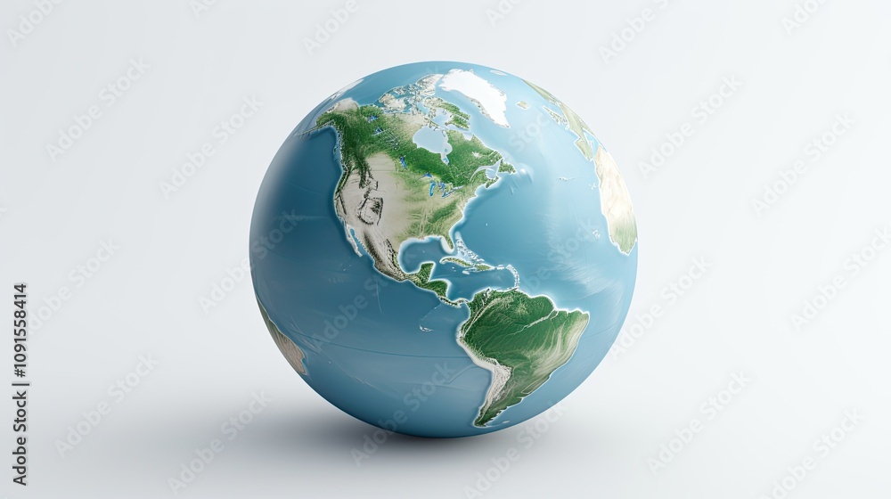 Fototapeta premium earth on a white background. 