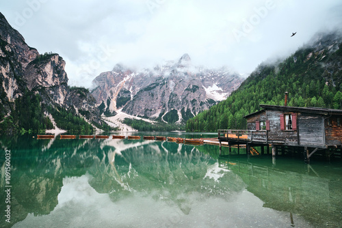 Lake in the Dolomites Lago di Braies